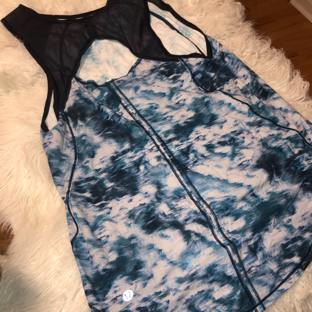 Lululemon tie dye mesh tank